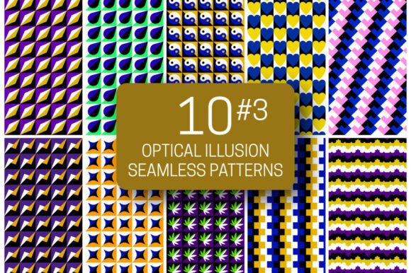 10 Optical Illusion Patterns Pack 3
