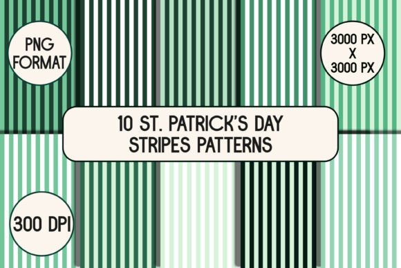 10 St. Patrick's Day Stripes Patterns
