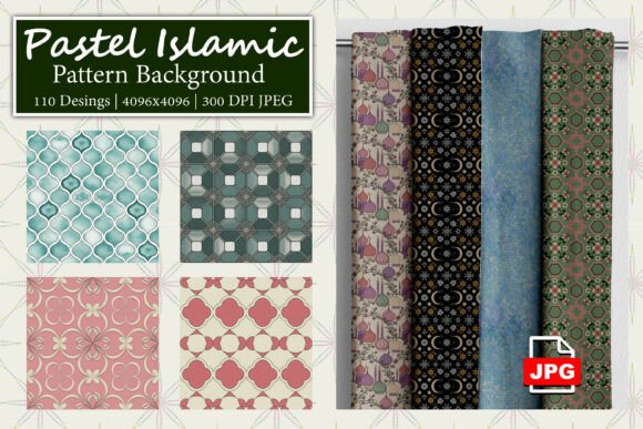 110 Pastel Islamic Geometric Patterns