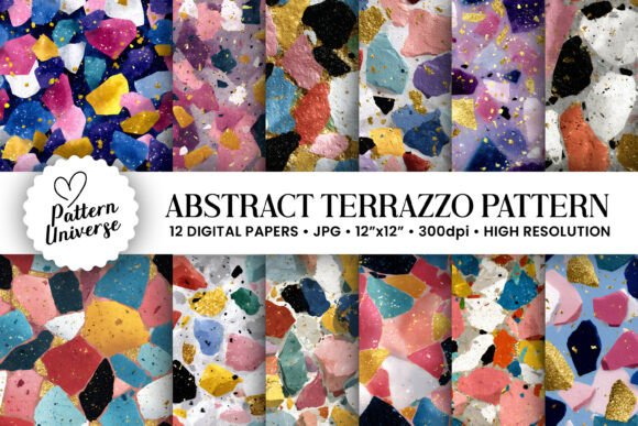 Abstract Terrazzo Seamless Patterns: 12 Creative Uses for Designers