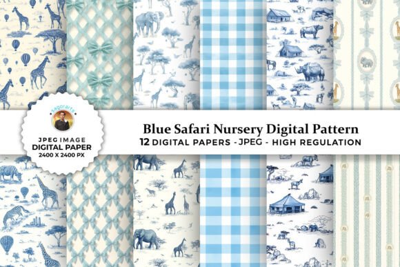Blue Safari Nursery Digital Patterns: A Strategic Resource for Creative Projects