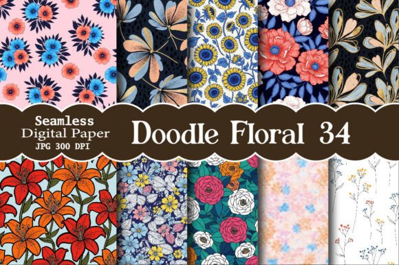 Doodle Floral Seamless Patterns: A Versatile Design Solution for Creative Projects