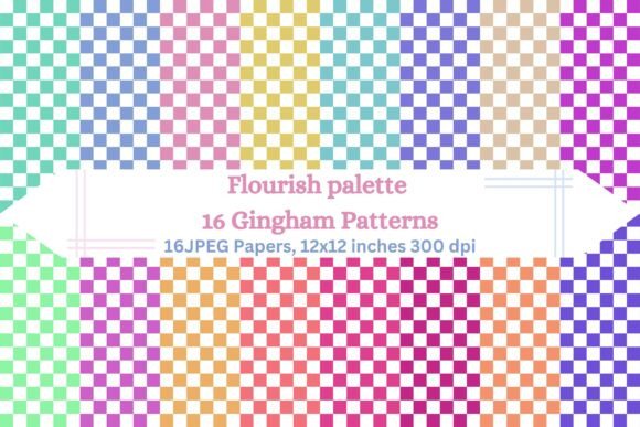 Flourish Palette 16 Gingham Patterns