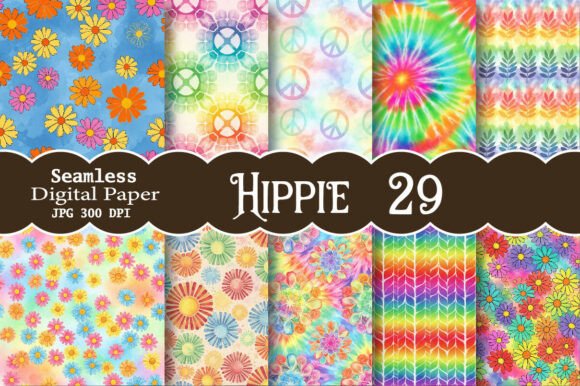 Hippie Seamless Patterns