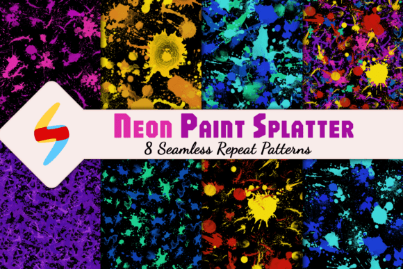 How to Use Neon Paint Splatter Patterns in Your Creative Projects