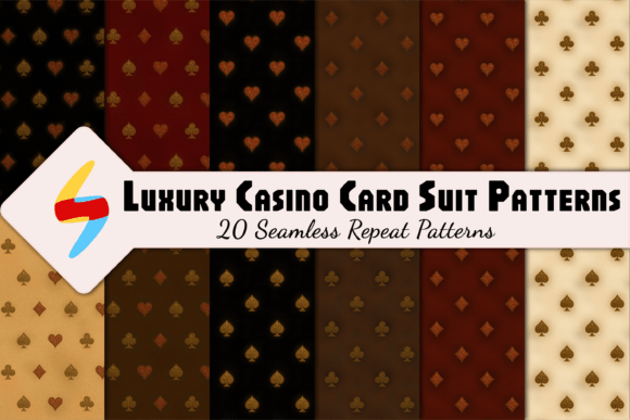Luxury Casino Card Suit Patterns for Elegant Design Projects