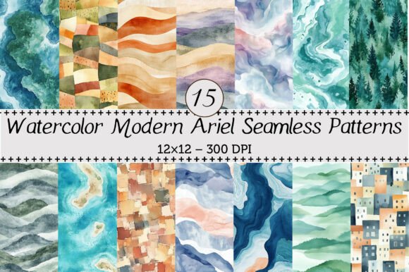 Modern Ariel Seamless Patterns: Versatile, High-Quality Designs for Every Creative Need