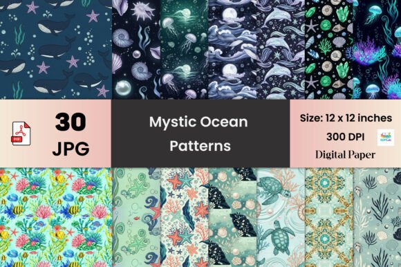 Mystic Ocean Patterns: Bringing the Sea’s Elegance to Your Creative Workflow
