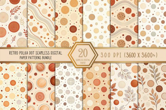 Retro Polka Dot Seamless Patterns Bundle: A Versatile Digital Design Collection