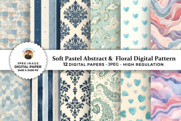 Soft Pastel Abstract Floral Patterns