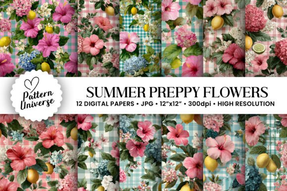Summer Preppy Floral Patterns: A Timeless Trend for Modern Creations