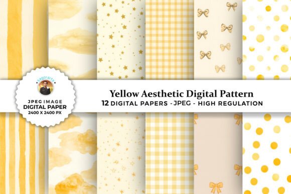Yellow Aesthetic Digital Patterns: A Versatile Resource for Creative Projects